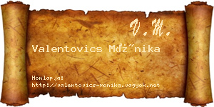 Valentovics Mónika névjegykártya